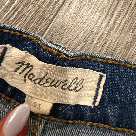 MADEWELL High-Rise Denim Cutoff Shorts | Size 25 | Indigo blue - Picture 7 of 7